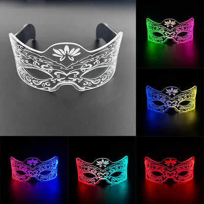 Rainbow LED Festival Glasses – Futuristic Light Up DJ Sunglasses for Raves, Concerts & Night Parties