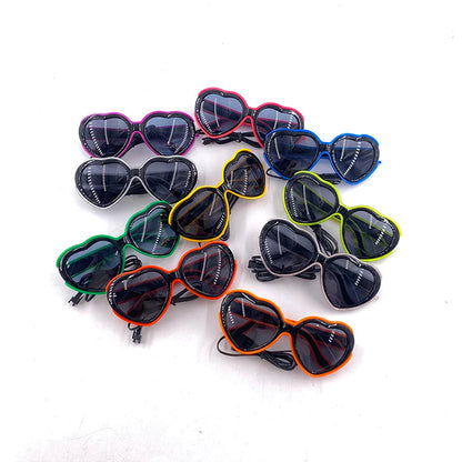 LED Heart Festival Glasses – Light Up Love Heart Sunglasses for Festivals, Parties & Bachelorette Events