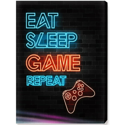 Gaming Room Metal Wall Sign – Retro Gamer Decor for Bedroom or Game Room