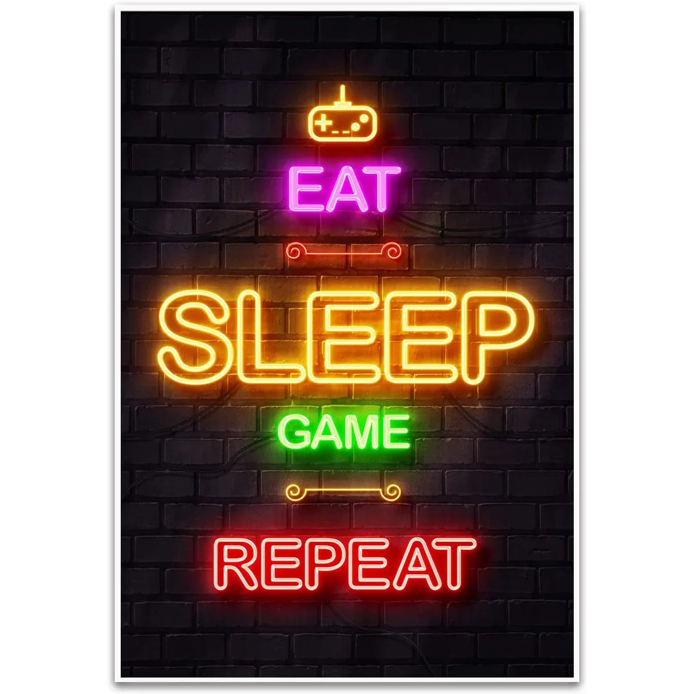 Gaming Room Metal Wall Sign – Retro Gamer Decor for Bedroom or Game Room