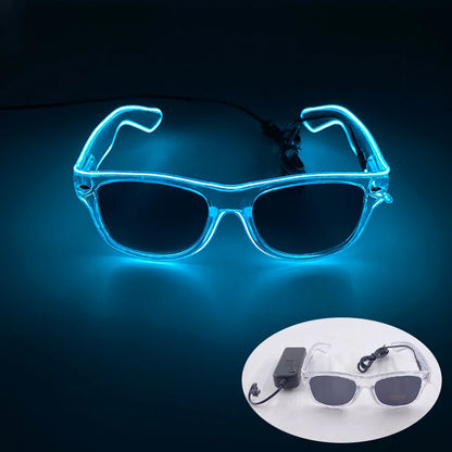 Neon LED Festival Glasses – Light Up Party Sunglasses for Music Festivals, Clubs & Night Events
