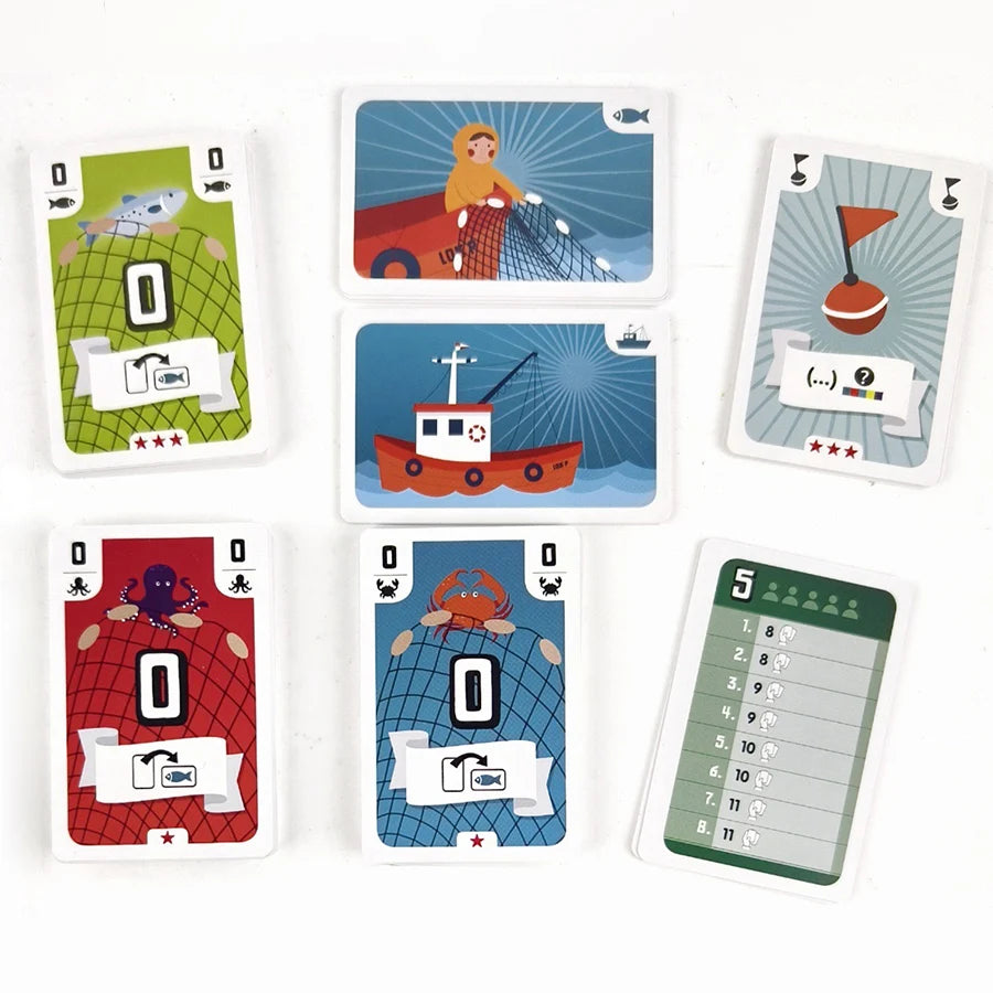 Fishing Strategy Board Game – Fun Family Party Card Game for 3–5 Players