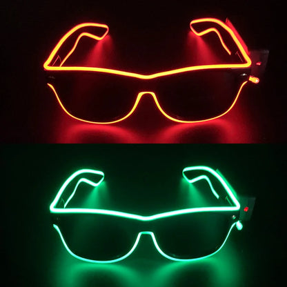 Neon LED Festival Glasses – Light Up Rave Sunglasses for Music Festivals, Clubs & Party Events