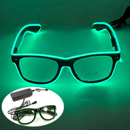 LED Rave Cosplay Glasses – Neon Light Up Festival Goggles for Music Festivals, DJ Parties & Clubs