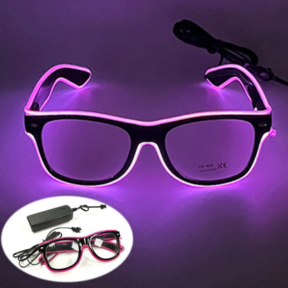 LED Rave Cosplay Glasses – Neon Light Up Festival Goggles for Music Festivals, DJ Parties & Clubs