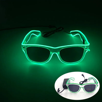 Neon LED Festival Glasses – Light Up Party Sunglasses for Music Festivals, Clubs & Night Events