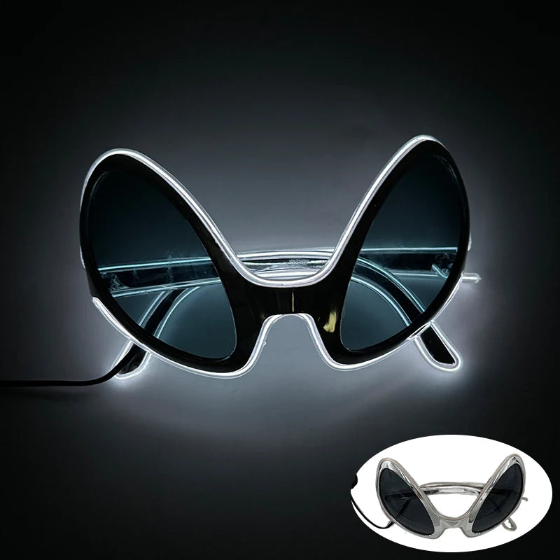 Alien LED Party Glasses – Light Up ET Sunglasses for Rave Festivals, Parties & Cosplay Events