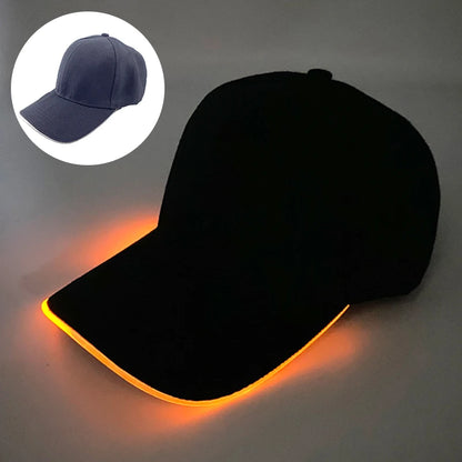 LED Light Up Baseball Cap – Rechargeable Glow Festival Hat for Raves, Concerts & Night Parties