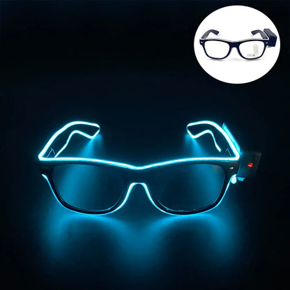 Neon LED Festival Glasses – Light Up Rave Sunglasses for Music Festivals, Clubs & Party Events