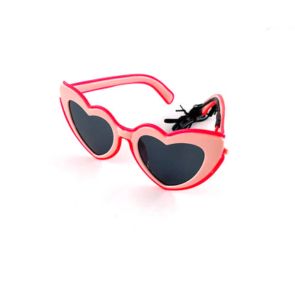 LED Heart Festival Glasses – Light Up Love Heart Sunglasses for Festivals, Parties & Bachelorette Events