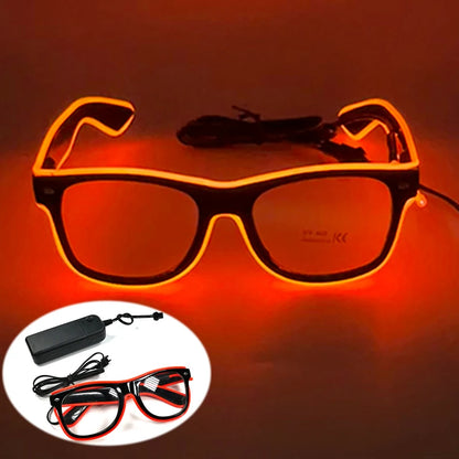 LED Rave Cosplay Glasses – Neon Light Up Festival Goggles for Music Festivals, DJ Parties & Clubs