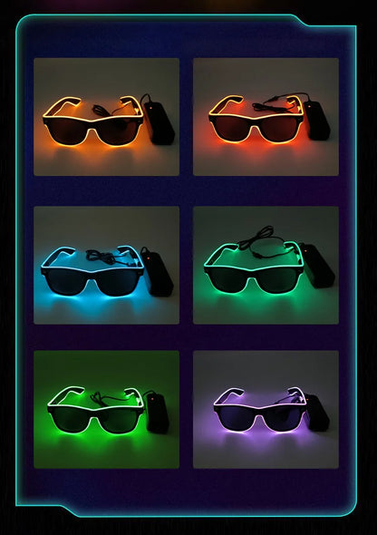 LED Rave Glasses – Light Up Party Sunglasses for Music Festivals, Rave Events & Summer Parties