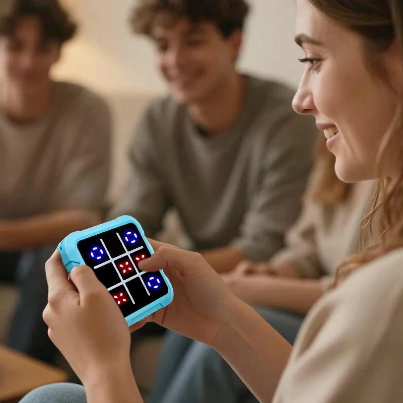Electronic Tic Tac Toe Game – Portable LED Strategy Puzzle Game