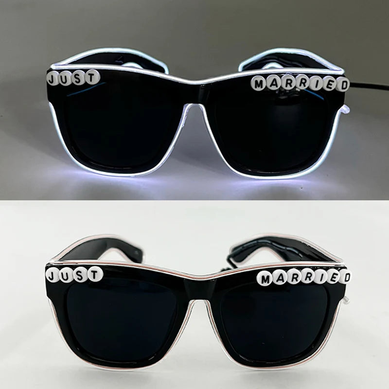 LED Heart Festival Glasses – Light Up Love Heart Sunglasses for Festivals, Parties & Bachelorette Events