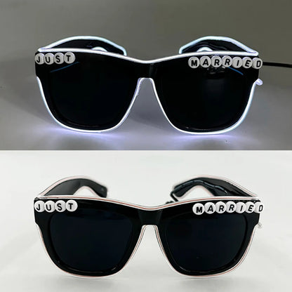 LED Heart Festival Glasses – Light Up Love Heart Sunglasses for Festivals, Parties & Bachelorette Events